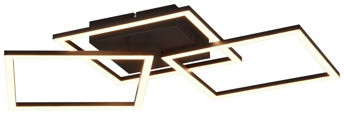 Reality LED-Deckenleuchte R62823135 Trail schwarz Metall B/H/T: ca. 74x7x35 cm 1 Brennstellen Trail - schwarz (74,00/7,00/35,00cm) - Reality