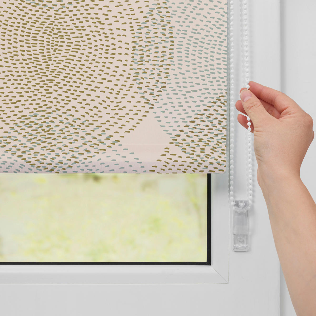 LICHTBLICK Rollo Stripy Boho Drop beige B/L: ca. 80x150 cm Stripy Boho Drop - beige (80,00/150,00cm) - LICHTBLICK