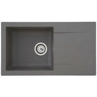 Respekta Einbauspüle Denver 78 x 44 G Beton grau Mineralite B/H/T: ca. 78x17x43,5 cm Denver 78 x 44 G - Beton/grau (78,00/17,00/43,50cm) - Respekta
