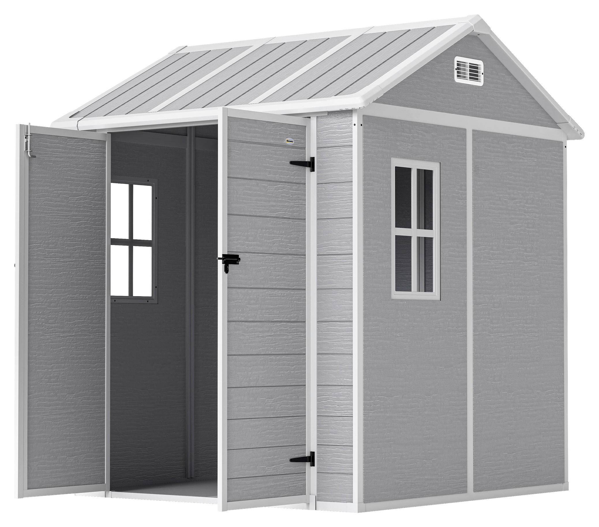 Outsunny Garden Storage Shed grau B/H/L: ca. 181x220x181 cm Garden_Storage_Shed - grau (181,00/181,00/220,00cm) - Outsunny