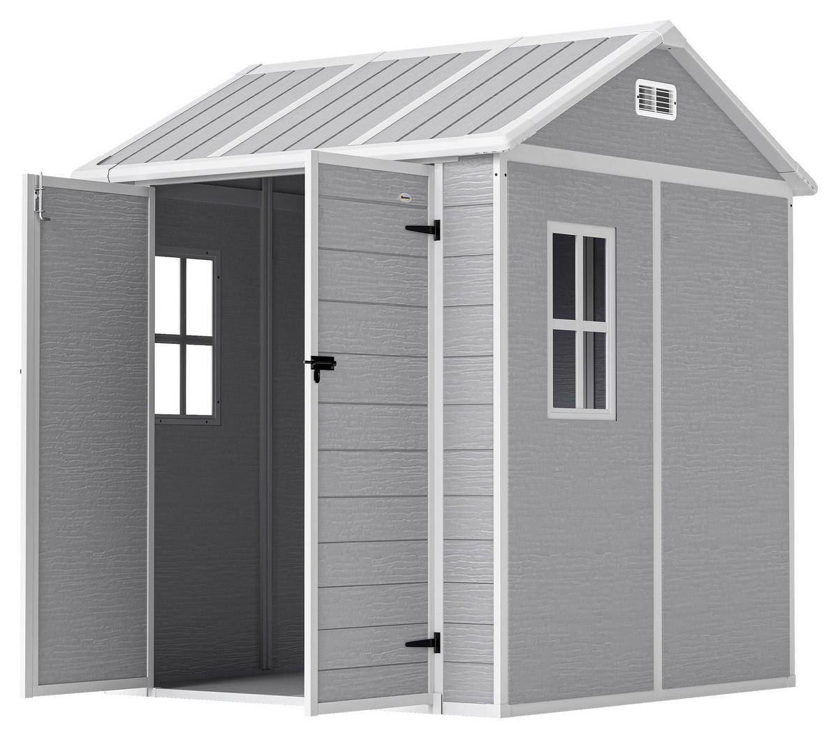 Outsunny Garden Storage Shed grau B/H/L: ca. 181x220x181 cm Garden_Storage_Shed - grau (181,00/181,00/220,00cm) - Outsunny