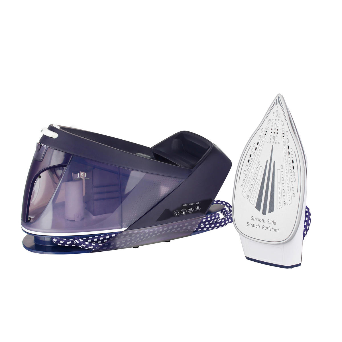 Emerio Dampfbügelstation SG-123562 violett B/H/L: ca. 19x25,4x38,2 cm Dampfbügelstation SG-123562 - violett (38,20/19,00/25,40cm) - Emerio