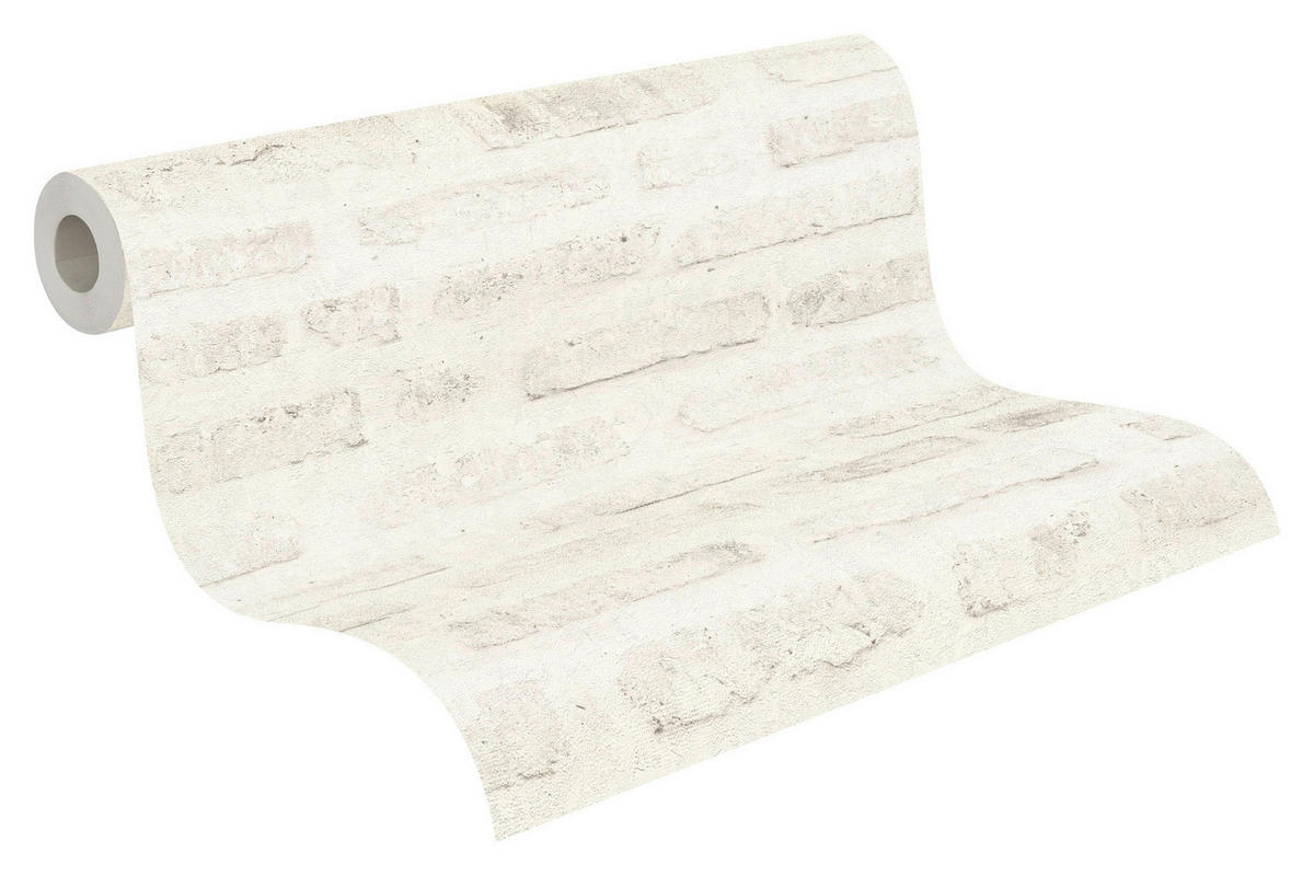 A.S.Création Vliestapete grau weiß B/H/D: ca. 53x1005x8,5 cm Vliestapete - weiß/grau (8,50/1005,00cm) - A.S.Creation