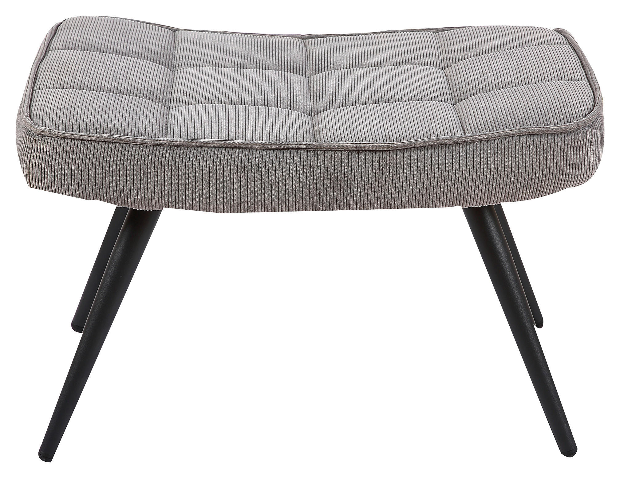 byLIVING Hocker UTA grau schwarz Stoff Metall B/H/T: ca. 60x39x41 cm UTA - schwarz/grau (60,00/39,00/41,00cm) - byLIVING