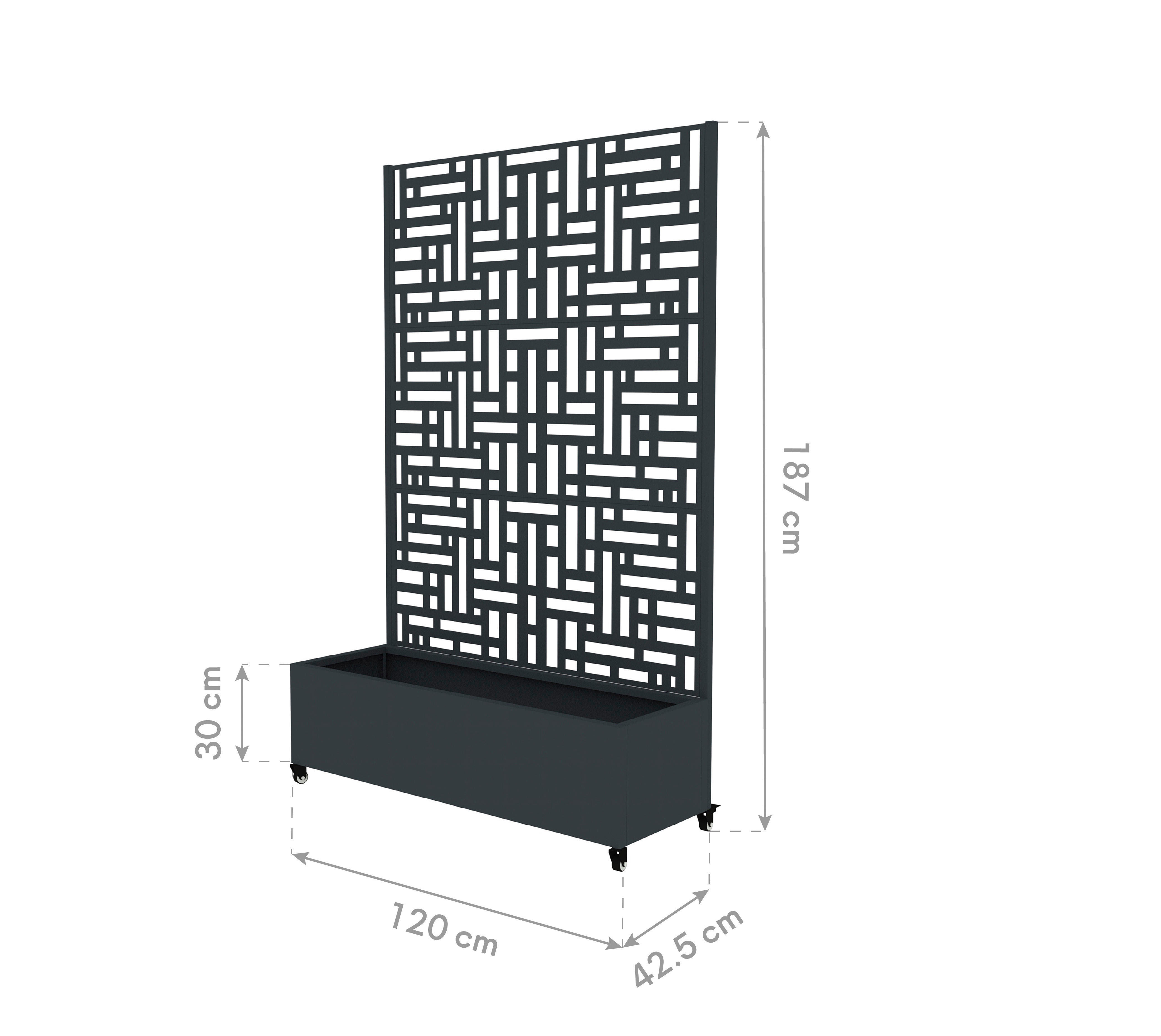 Thumbnail - Westmann Pflanzkasten Dekora anthrazit Stahl B/H/L: ca. 120x180x40 cm