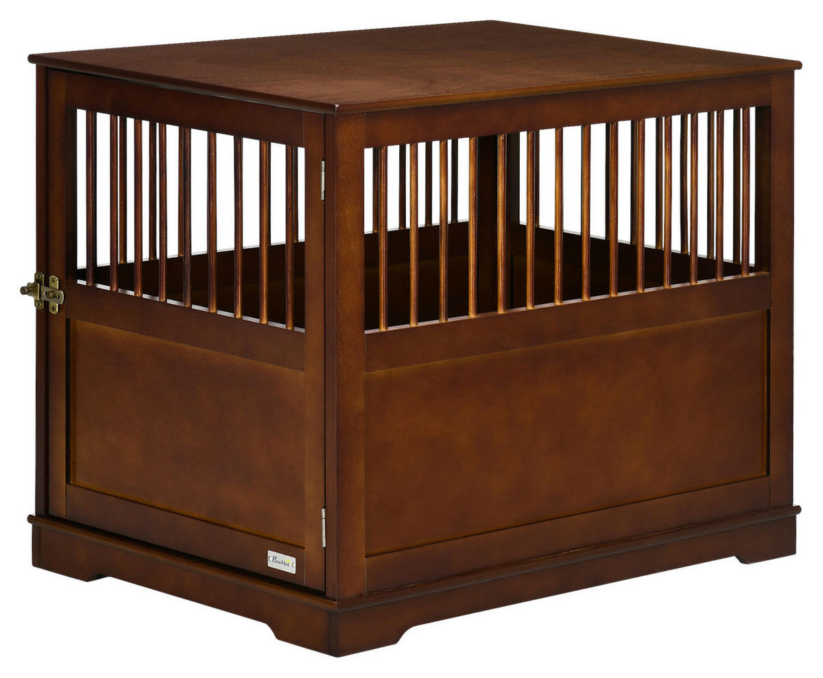 PawHut Hunde-Zubehör braun Edelstahl B/H/L: ca. 59,5x80,5x67,5 cm Hundekäfig - braun (67,50/59,50/80,50cm) - PawHut