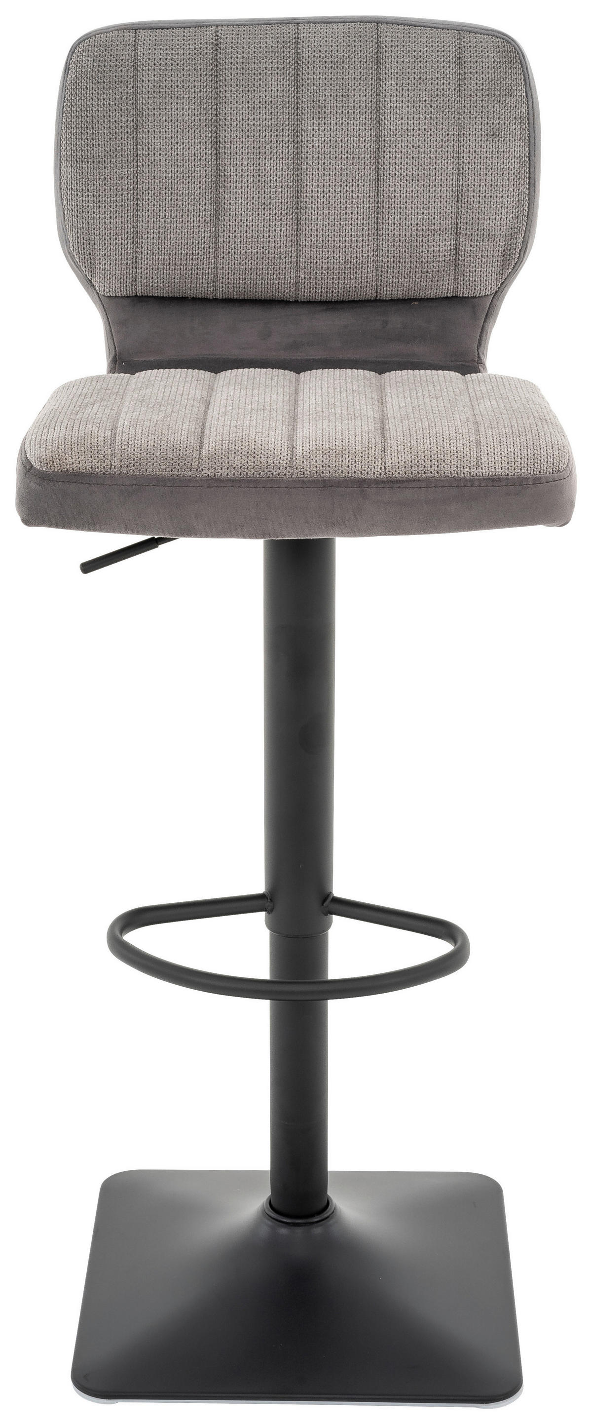 Barhocker FM-175-1 grau Microfaser Samt B/H/T: ca. 41x109x48 cm FM-175-1 - schwarz/grau (41,00/109,00/48,00cm)