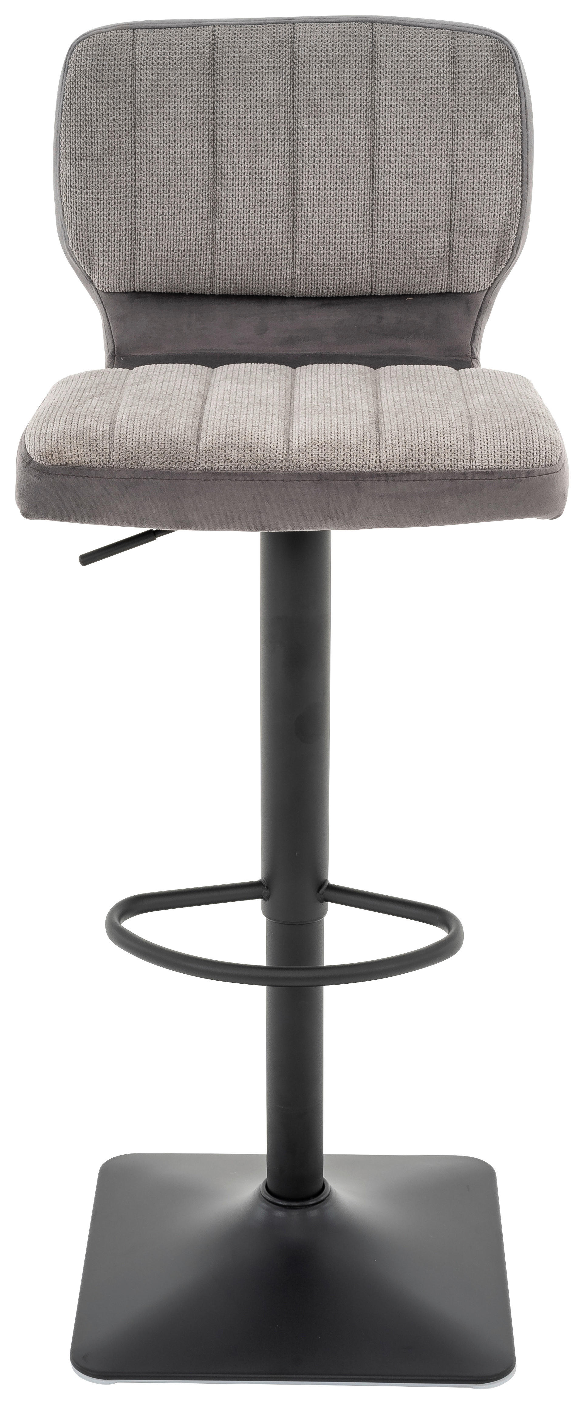 Thumbnail - Barhocker FM-175-1 grau Microfaser Samt B/H/T: ca. 41x109x48 cm