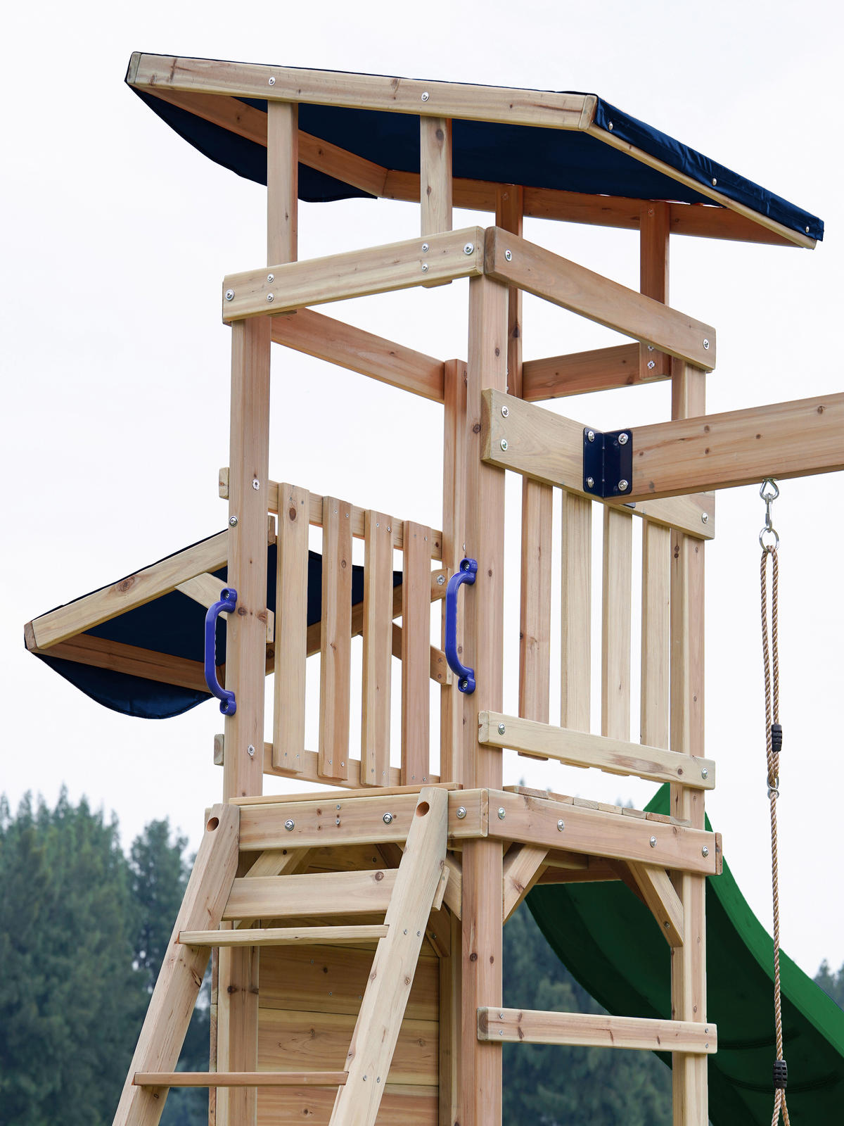 AXI Spielturm Malik braun B/H/L: ca. 345x270x336 cm Malik - braun/grün (336,00/345,00/270,00cm) - AXI