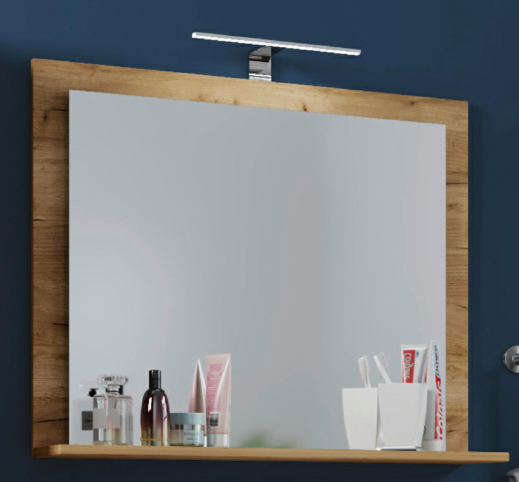 Wandspiegel Lendas Eiche Honig Nachbildung Holzwerkstoff B/H/T: ca. 80x65x17 cm Lendas - Eiche (80,00/65,00/17,00cm) - VCM Möbel