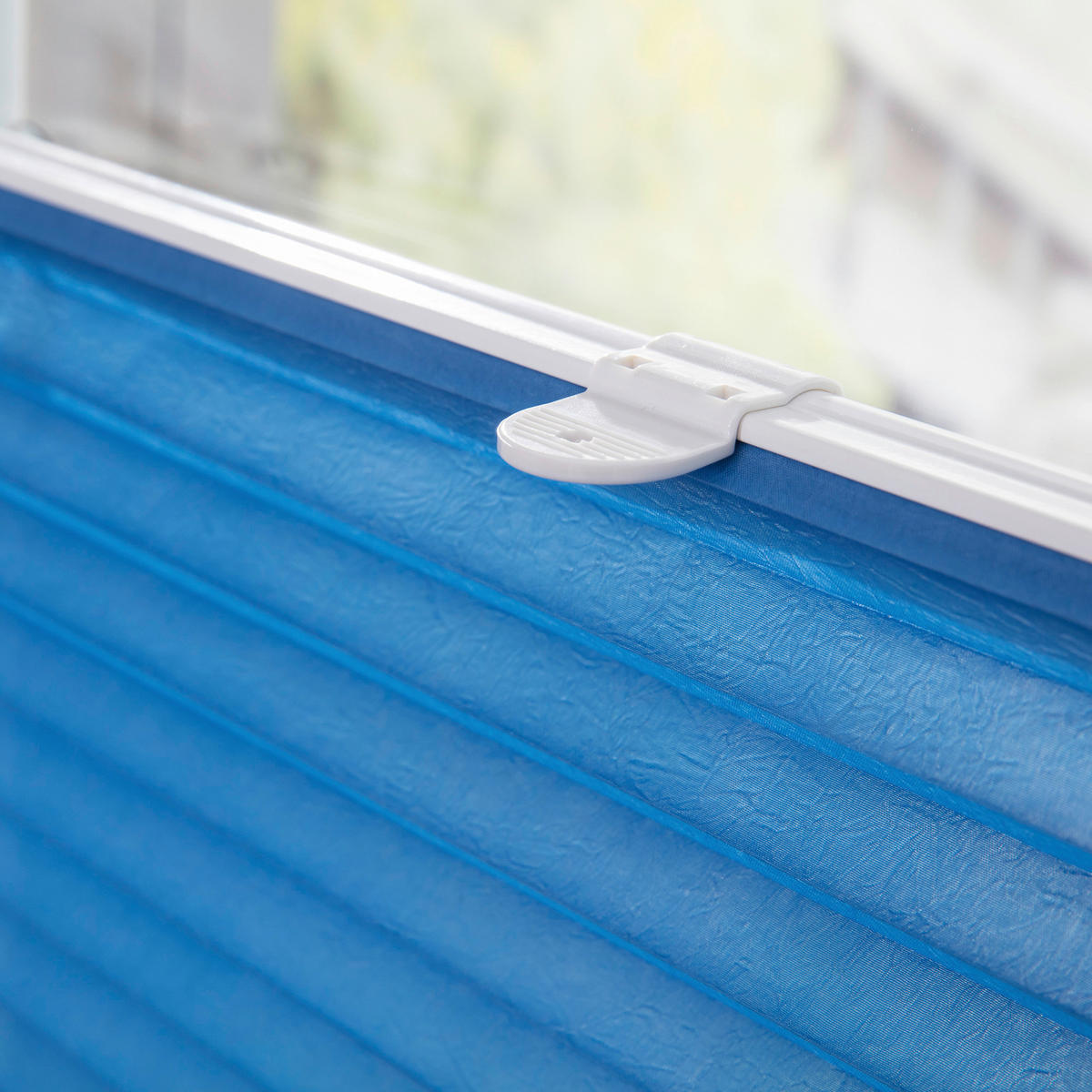 Spannplissee blau B/L: ca. 55x130 cm Plissee_Haftfix - blau (55,00/130,00cm) - LICHTBLICK
