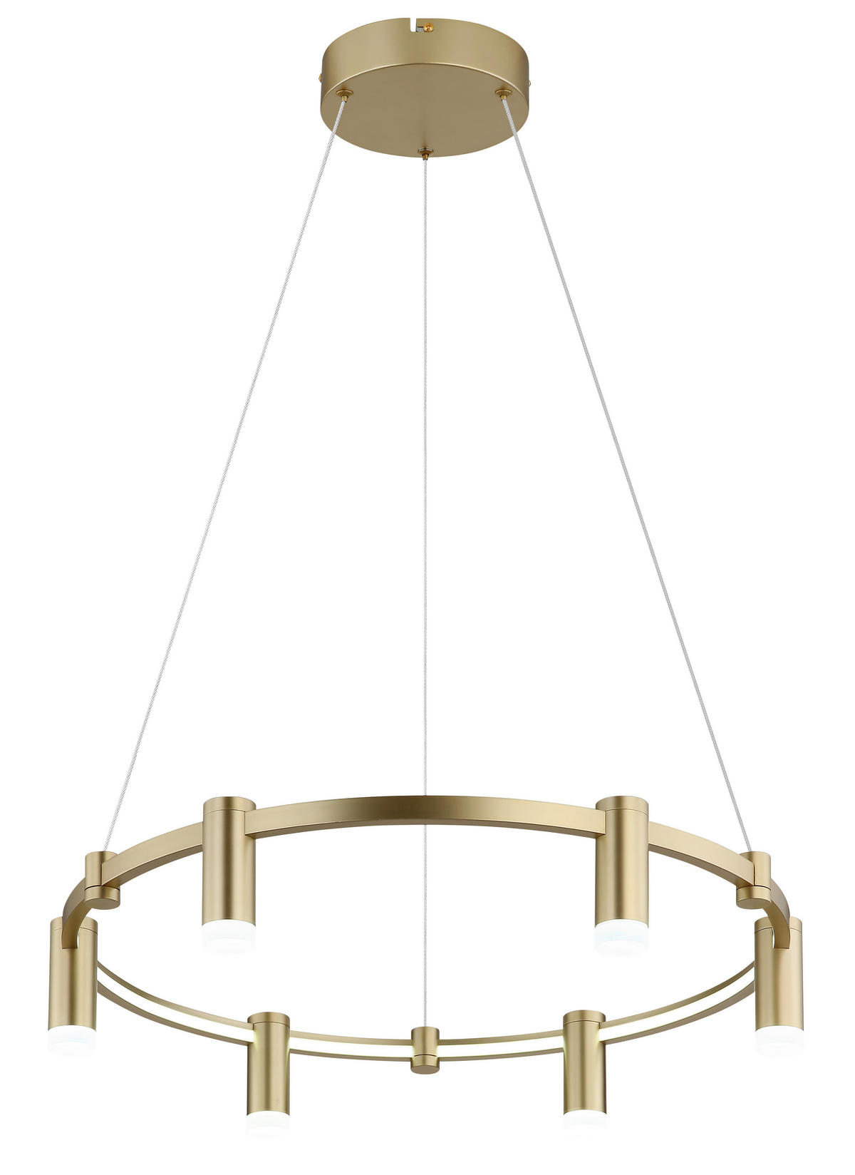 GLOBO Hängeleuchte Opal gold Acryl Aluminium Metall H/D: ca. 120x62 cm 1.0 Brennstellen Castela - gold/Opal (62,00/120,00cm) - GLOBO