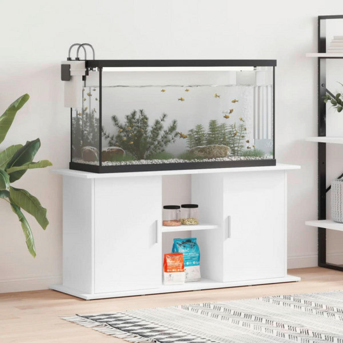 vidaXL Aquariumständer Aquariumständer - weiß (121,00/58,00/41,00cm) - vidaXL