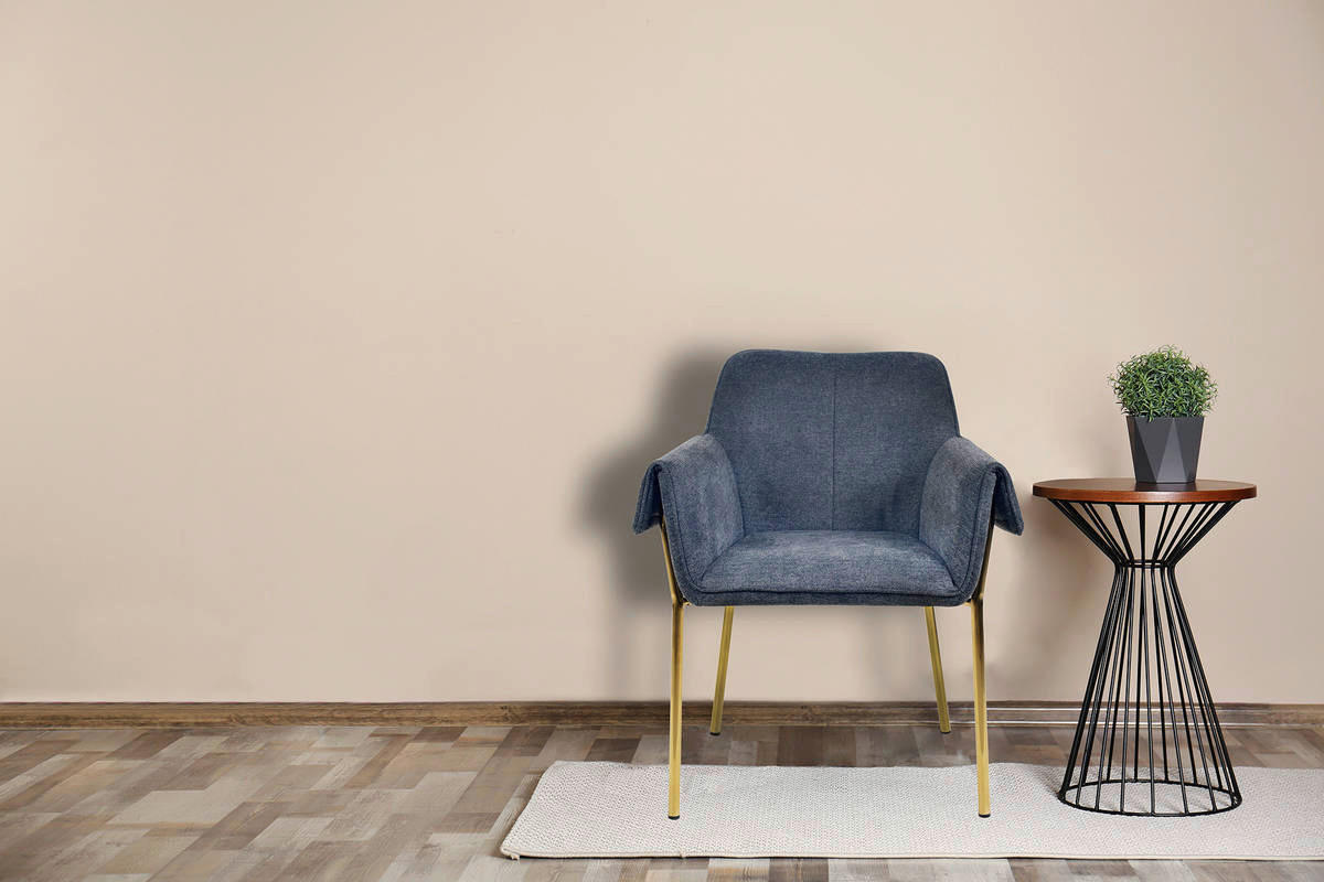 Stuhl Kelsey 101 anthrazit Microfaser B/H/T: ca. 69x82,5x60 cm Kelsey 101 - gold/anthrazit (69,00/82,50/60,00cm) - 360 Living