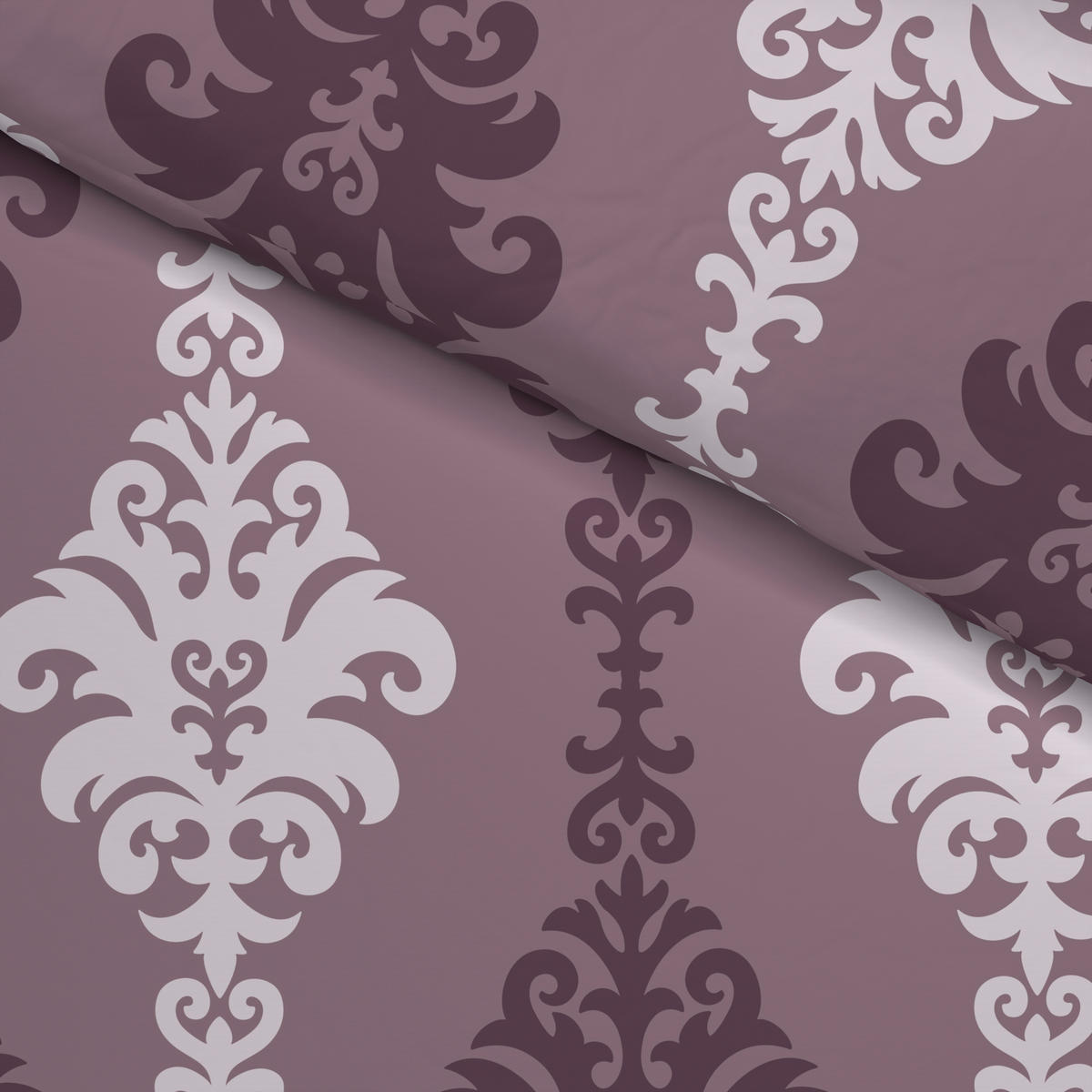 Microfaser Bettwäsche Bettwäsche-Microfaser Ornamente bor - bordeaux (135,00/200,00cm) - Sensation