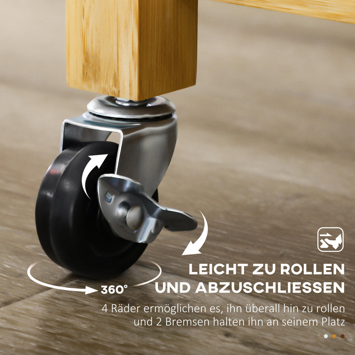 HOMCOM Küchenwagen natur Edelstahl B/H/L: ca. 36x84x85 cm Küchenwagen - natur (85,00/36,00/84,00cm) - HOMCOM