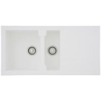 Respekta Einbauspüle Alineo 100 x 50 W weiß Quarzolite B/H/T: ca. 100x21x50 cm Alineo 100 x 50 W - weiß (100,00/21,00/50,00cm) - Respekta