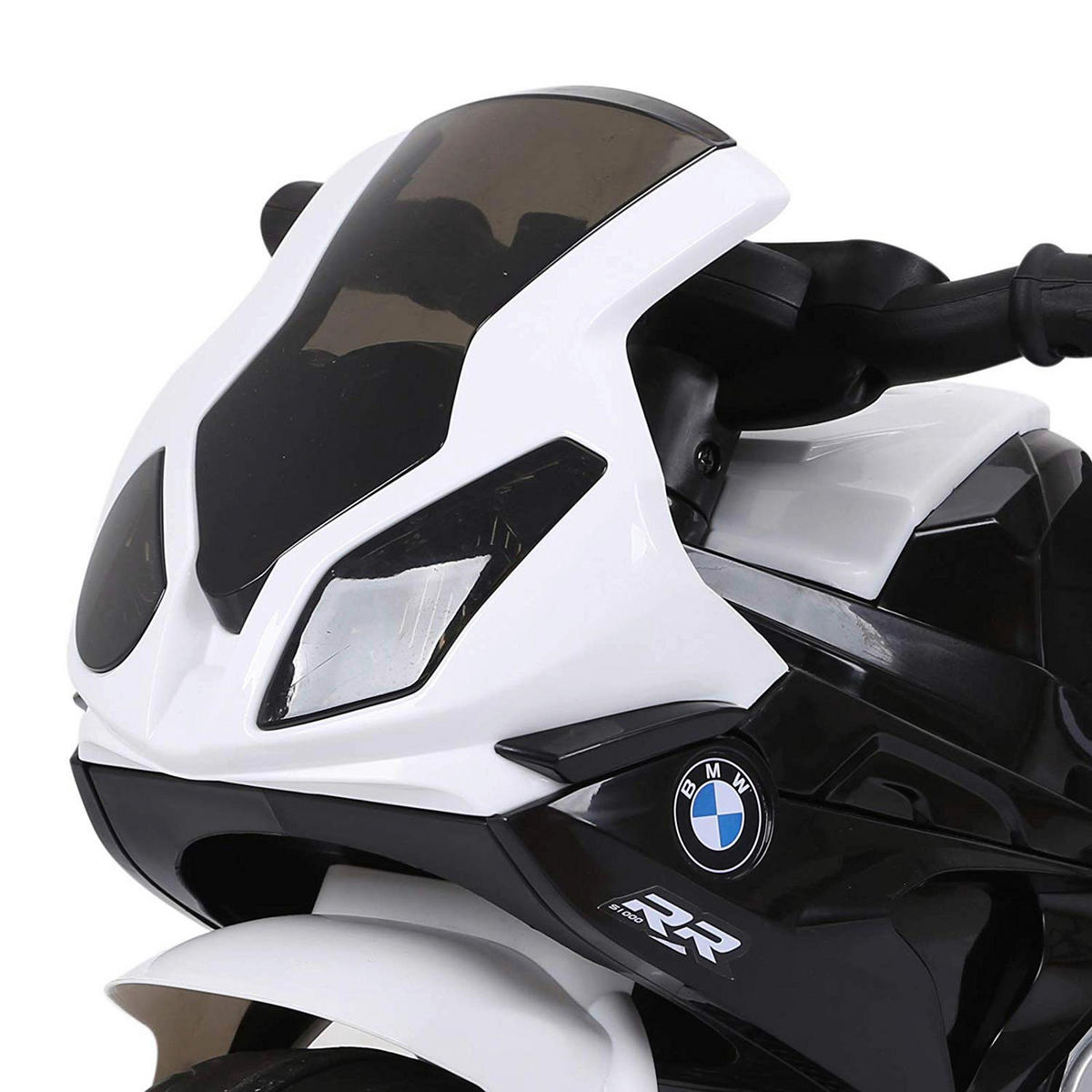 HOMCOM Kinder-Mororrad BMW BMW S1000RR weiß B/H/L: ca. 37x44x66 cm BMW S1000RR - weiß/schwarz (66,00/37,00/44,00cm) - HOMCOM