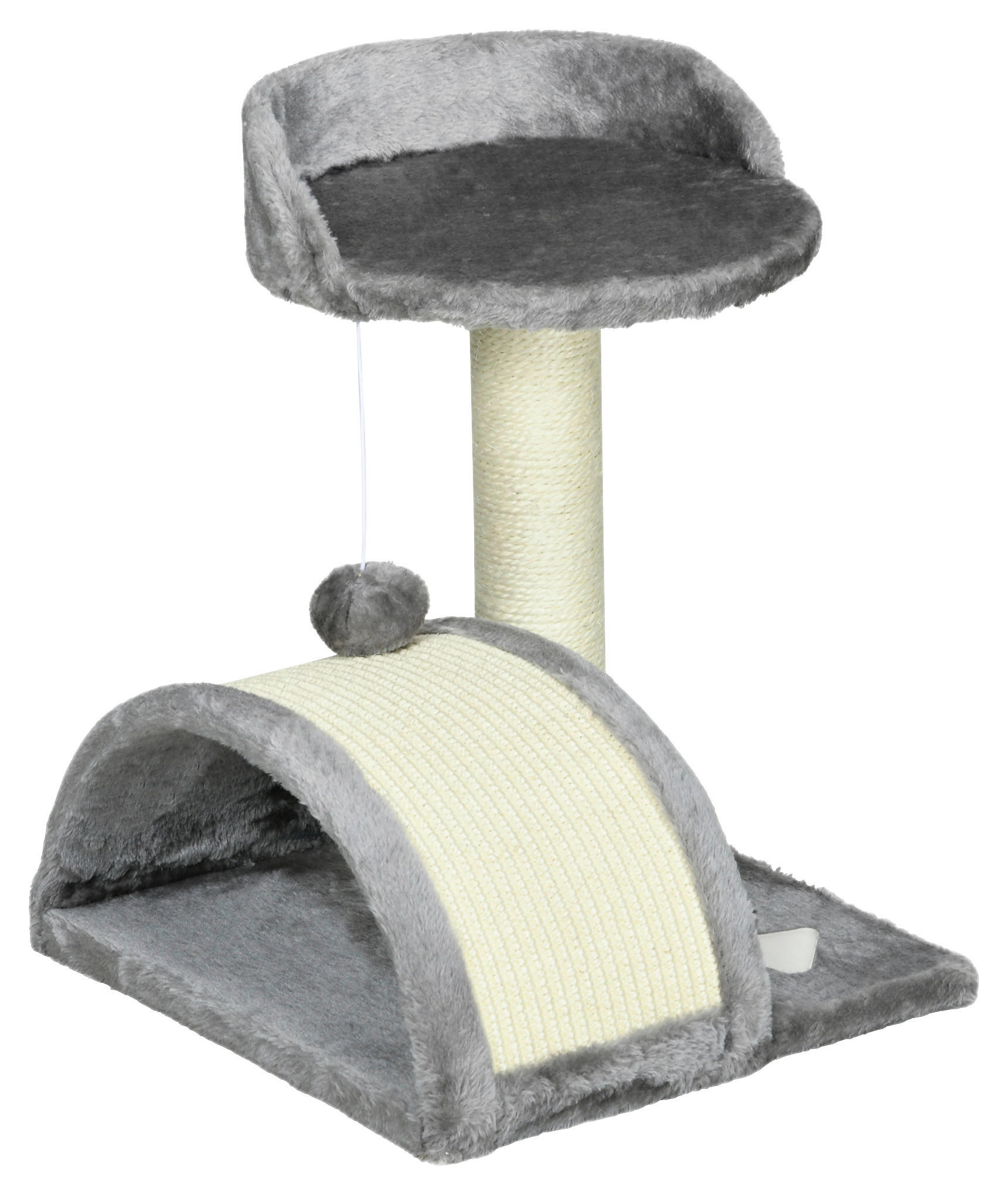 PawHut Kratzbaum grau Spanplatte B/H/L: ca. 37x46x35,5 cm Kratzbaum - grau (35,50/37,00/46,00cm) - PawHut