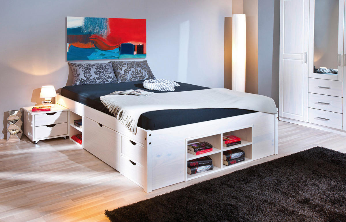 Funktionsbett Till weiß Liegefläche B/L: ca. 140x190 cm Till - weiß (146,00/47,50/199,00cm) - Inter Link