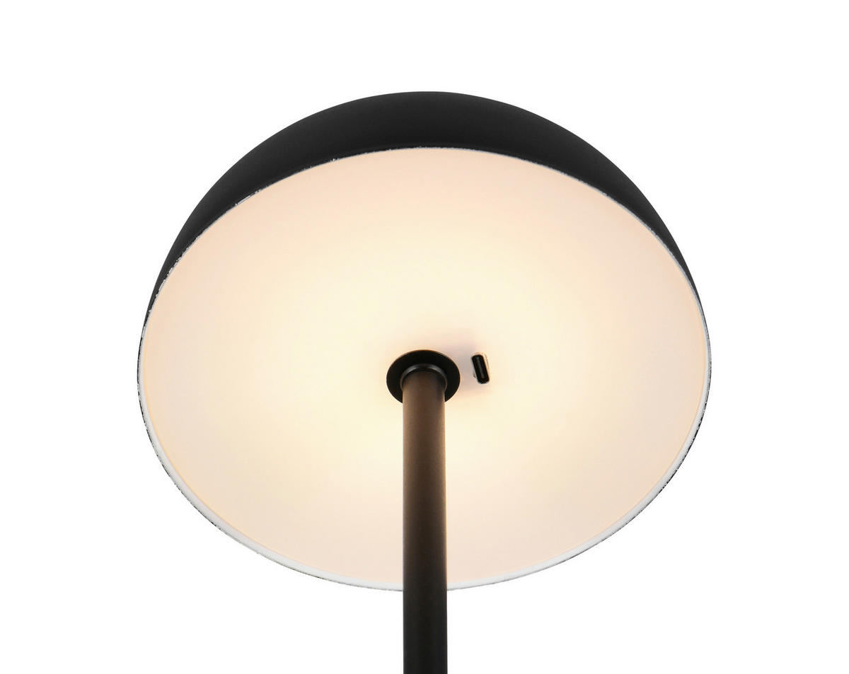 Reality LED Tischleuchte MUNOZ mattschwarz Metall H: ca. 21 cm 1 Brennstellen Munoz - mattschwarz (21,00cm) - Reality
