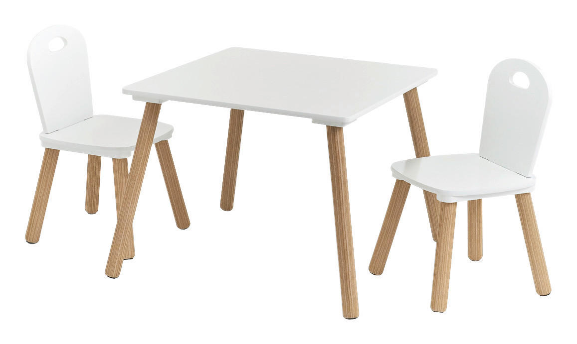 Zeller Kindertisch mit 2 Stühlen Scandi weiß Kiefer Scandi - weiß - Zeller