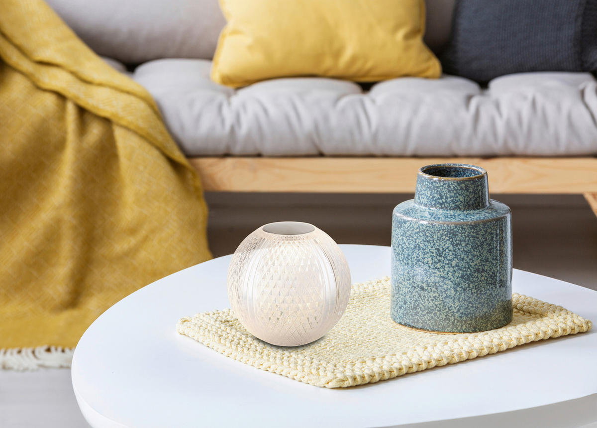 GLOBO LED-Tischleuchte klar nickel matt schwarz Kunststoff H/D: ca. 11,2x12 cm 1 Brennstellen AIDA - klar/nickel matt (12,00/11,20cm) - GLOBO