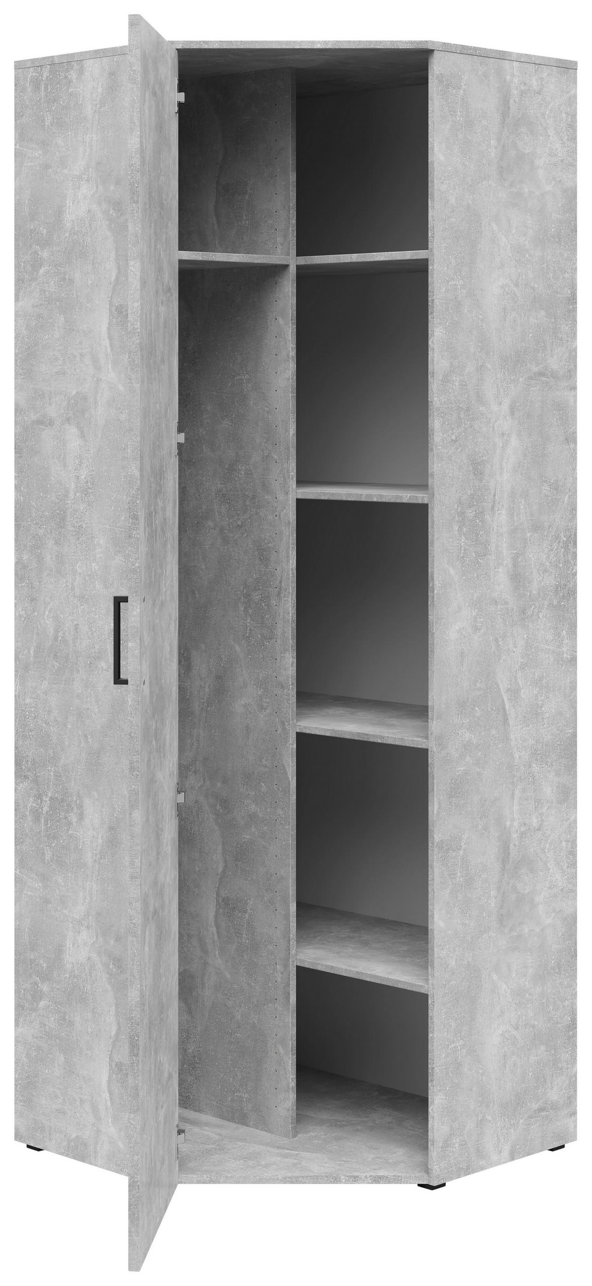 Schrank Multi-Stauraum Typ 43 Beton Optik B/H/T: ca. 101x195x79 cm Multi-Stauraum Typ 43 - Beton (101,00/195,00/79,00cm)