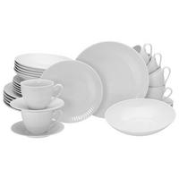 CreaTable Kombiservice Valencia weiß Porzellan 30 tlg. Valencia - weiß - CreaTable
