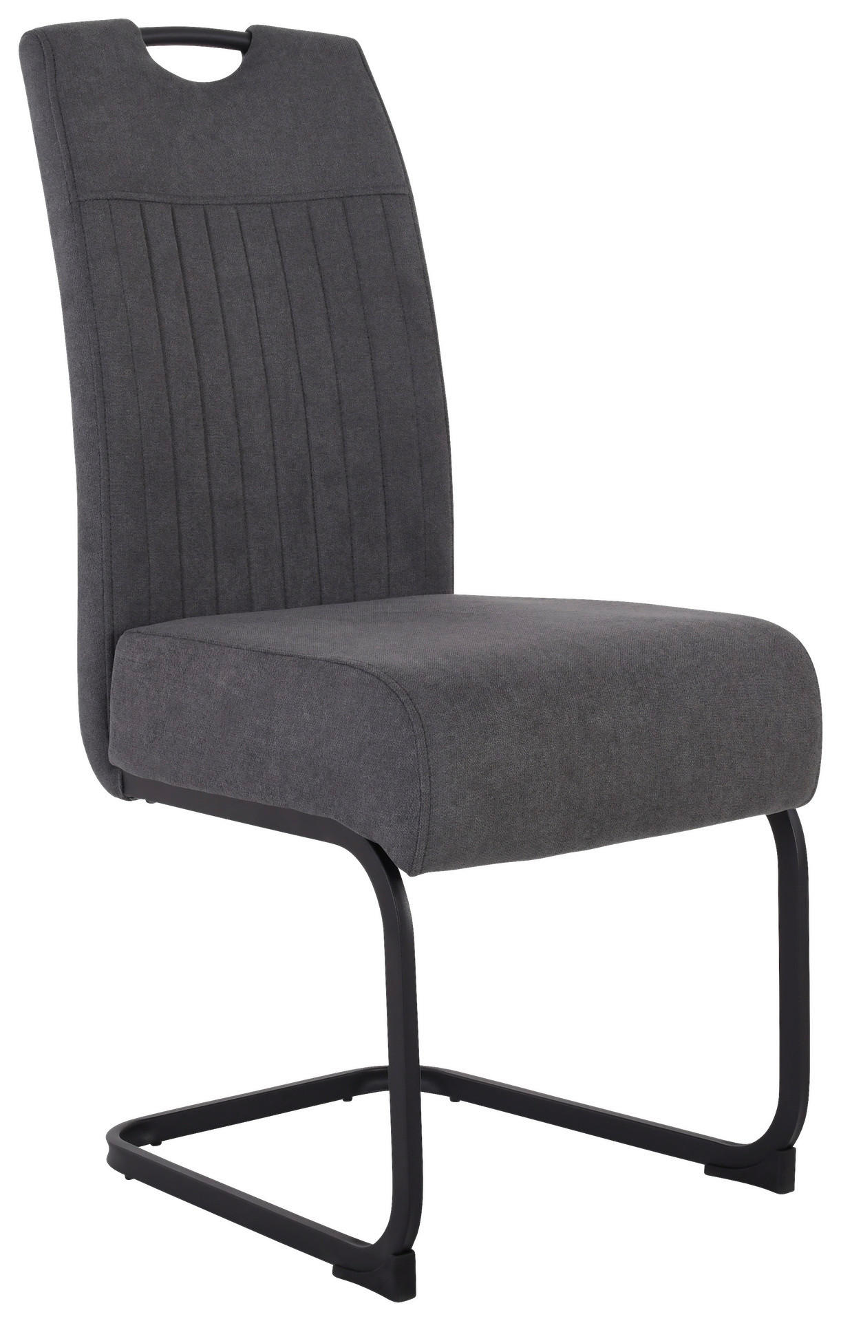 Schwingstuhl Margie dunkelgrau Microfaser B/H/T: ca. 46x104x61 cm Margie - schwarz/dunkelgrau (46,00/104,00/61,00cm)