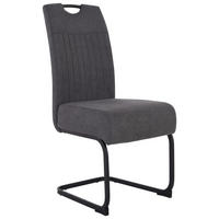 Schwingstuhl Margie dunkelgrau Microfaser B/H/T: ca. 46x104x61 cm Margie - schwarz/dunkelgrau (46,00/104,00/61,00cm)