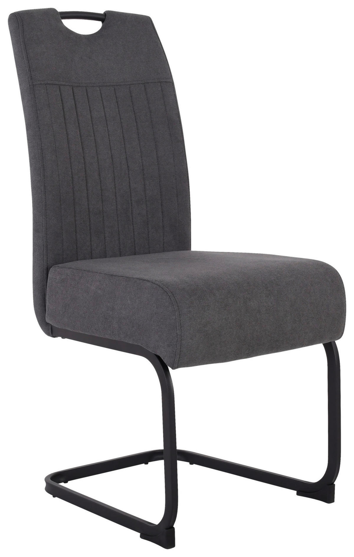 Schwingstuhl Margie dunkelgrau Microfaser B/H/T: ca. 46x104x61 cm Margie - schwarz/dunkelgrau (46,00/104,00/61,00cm)