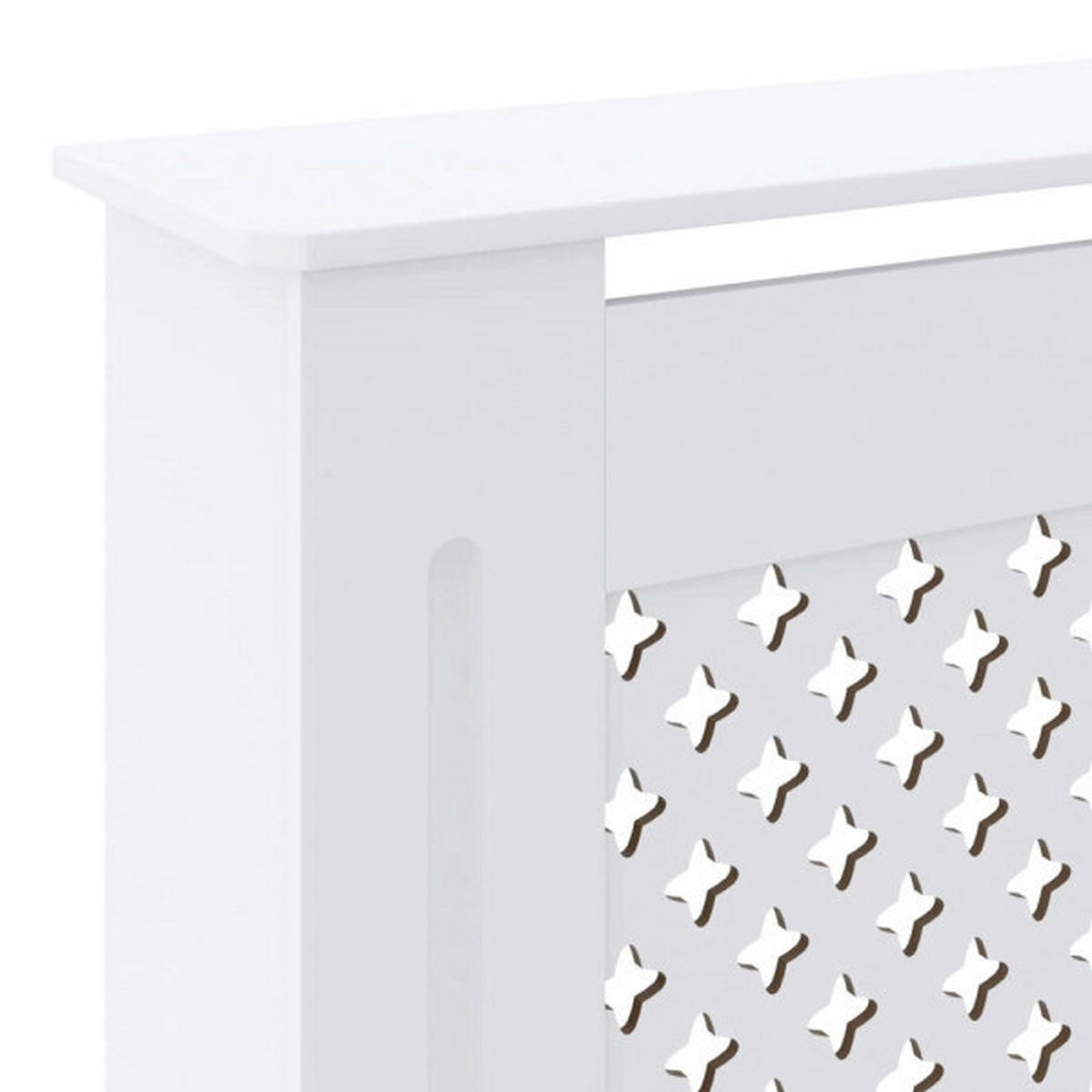 VidaXL Heizkörperverkleidung weiß B/H/T: ca. 205x81,5x19 cm Heizkörperverkleidung - weiß (205,00/81,50/19,00cm) - VidaXL