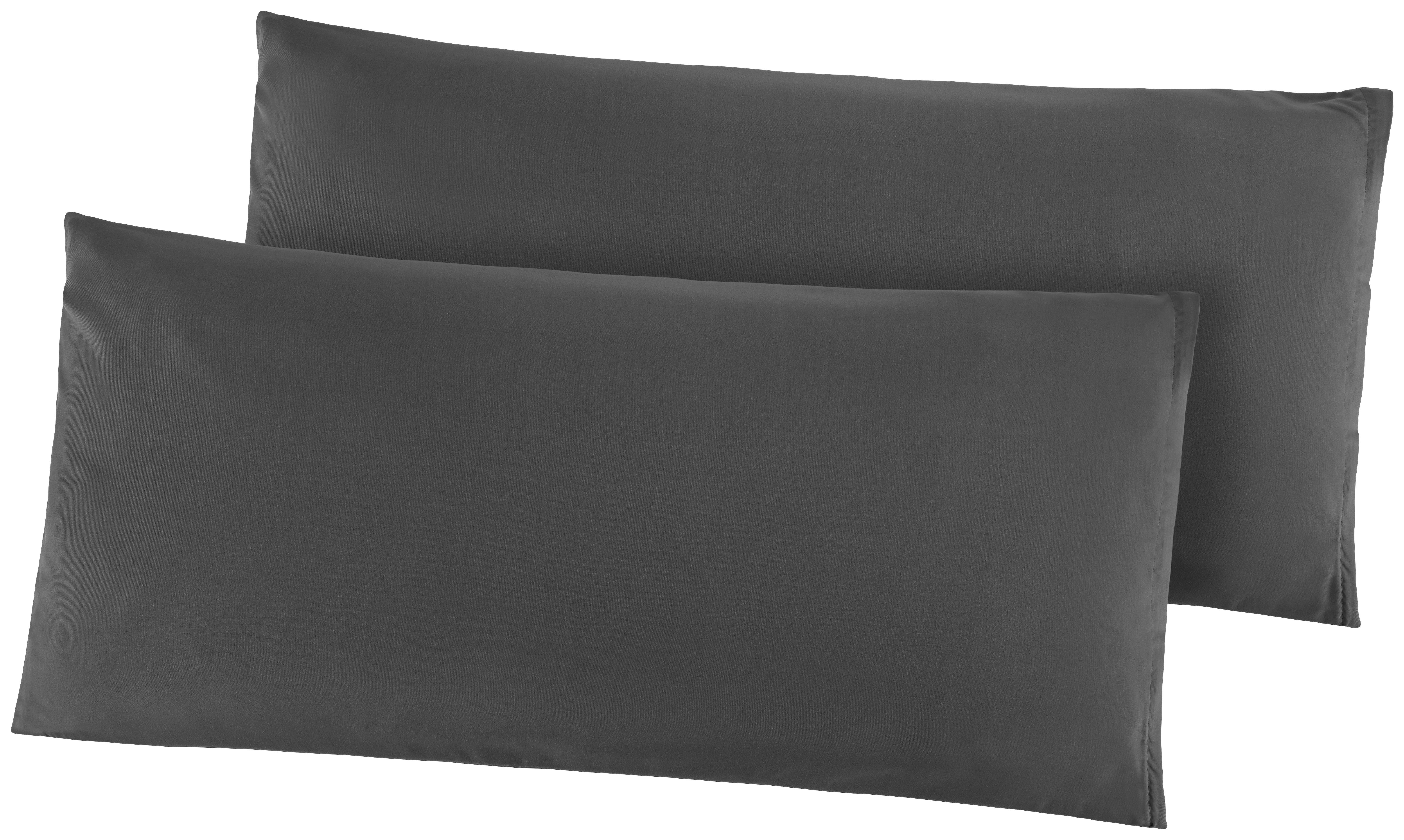 Kissenhülle Microfaser Kissenbezug_2erPack Microf.40x80 - Graphit (40,00/80,00cm)