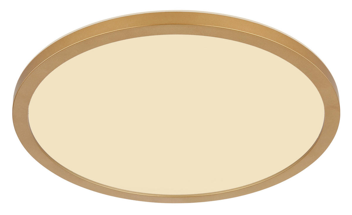 GLOBO LED-Deckenleuchte messing Opal Kunststoff H/D: ca. 2,5x42 cm SAPANA - messing/Opal (42,00/2,50cm) - GLOBO