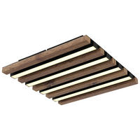 GLOBO LED-Deckenleuchte HAYDEN 67347D1 schwarz Kunststoff Metall MDF B/H/L: ca. 30x5x30 cm 1 Brennstellen HAYDEN - schwarz (30,00/30,00/5,00cm) - GLOBO