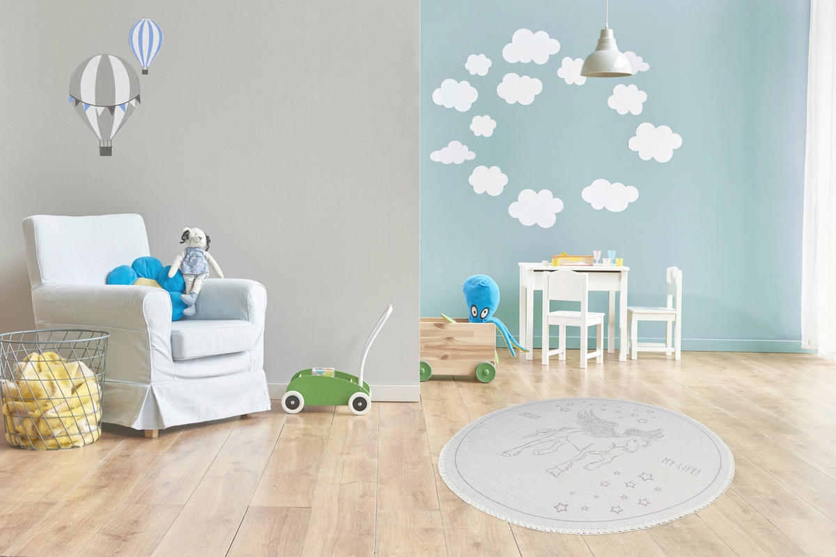 360Living Teppich Bambini grau D: ca. 160 cm Bambini - grau (160,00cm) - 360Living
