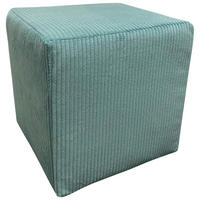 Hocker Tok Lagos petrol schwarz Kunststoff Styropor Schaumstoff Kord B/H/T: ca. 45x42x45 cm Tok Lagos - petrol/schwarz (45,00/42,00/45,00cm)