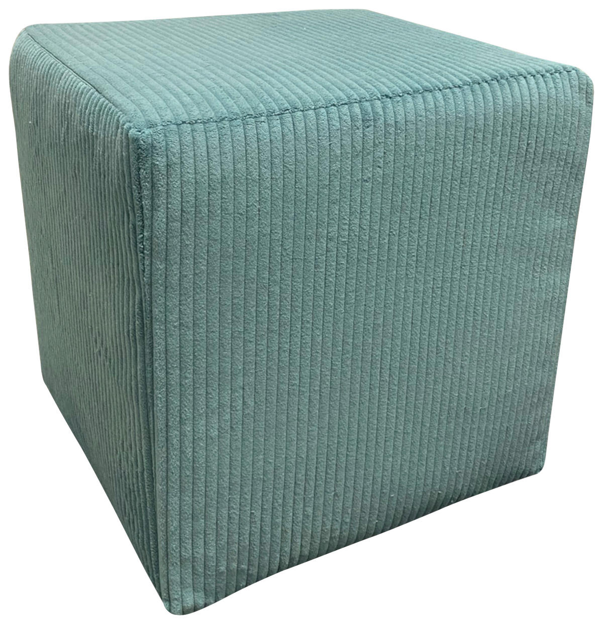 Hocker Tok Lagos petrol schwarz Kunststoff Styropor Schaumstoff Kord B/H/T: ca. 45x42x45 cm Tok Lagos - petrol/schwarz (45,00/42,00/45,00cm)