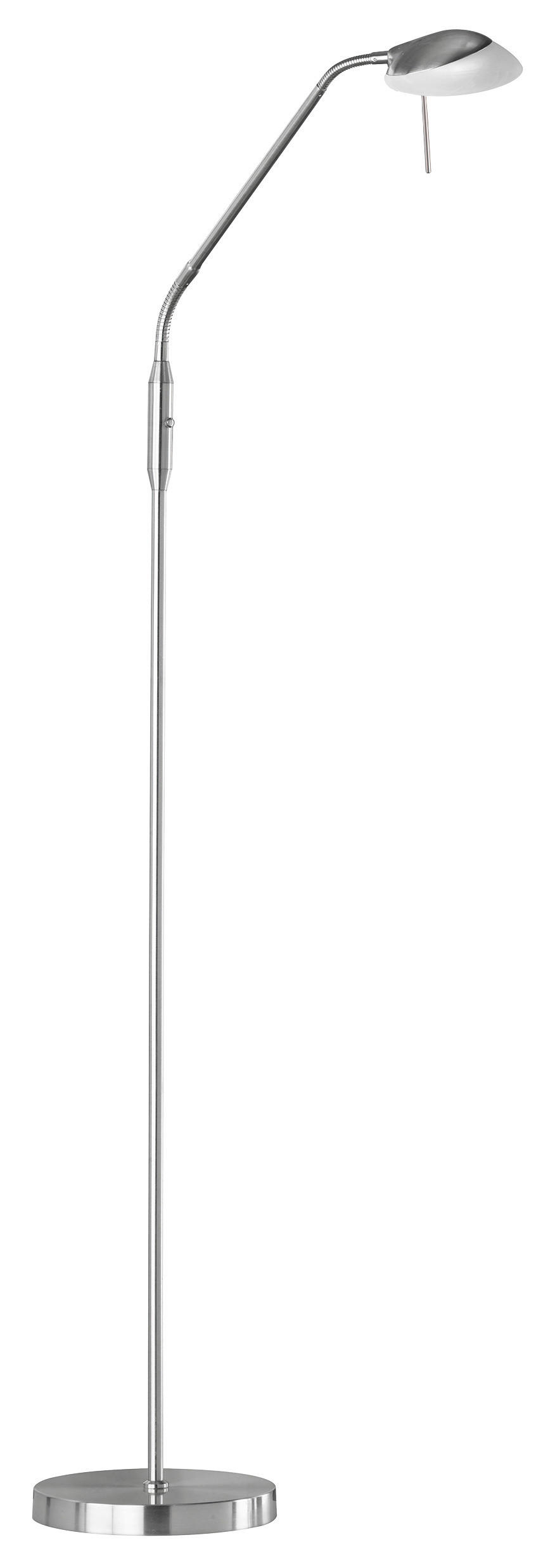 Fischer & Honsel LED-Stehleuchte 40073 weiß nickel matt Metall Glas H/D: ca. 160x23 cm 1 Brennstellen Pool TW - weiß/nickel matt (23,00/160,00cm) - Fischer & Honsel
