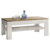 Couchtisch  weiß Pinie Nachbildung Eiche Antik Nachbildung B/H/T: ca. 120x43x75 cm Duro_Couchtisch SVOT22-T75 - Eiche/weiß (120,00/43,00/75,00cm)