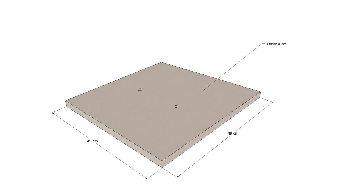 Grasekamp Sitzkissen für Hocker Lanzarote sand Polyester-Mischgewebe B/H/L: ca. 49x4x49 cm Lanzarote - sand (49,00/49,00/4,00cm) - Grasekamp