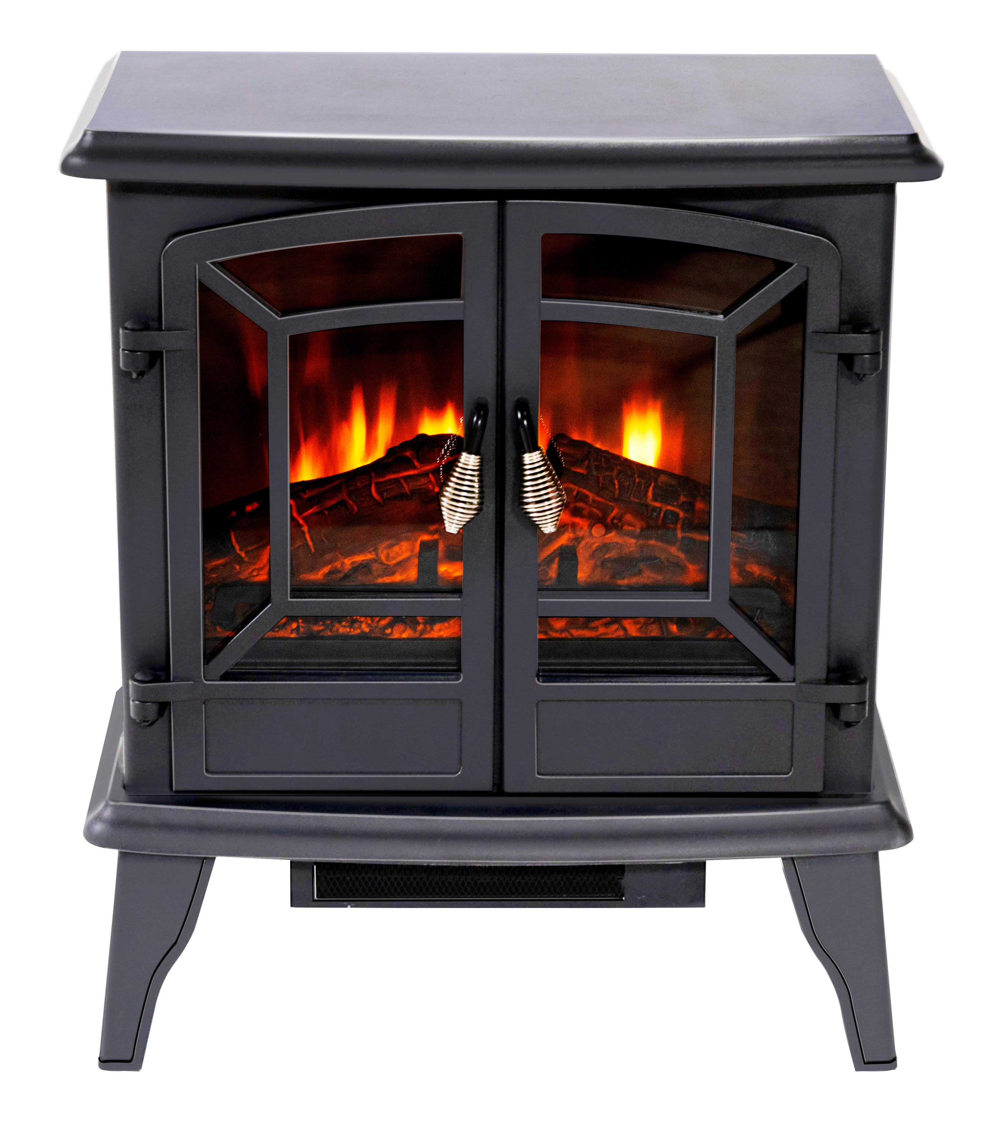 Elektrokamin schwarz B/H/L: ca. 51x59x28 cm ca. 1800 W Narvik - schwarz (28,00/51,00/59,00cm)