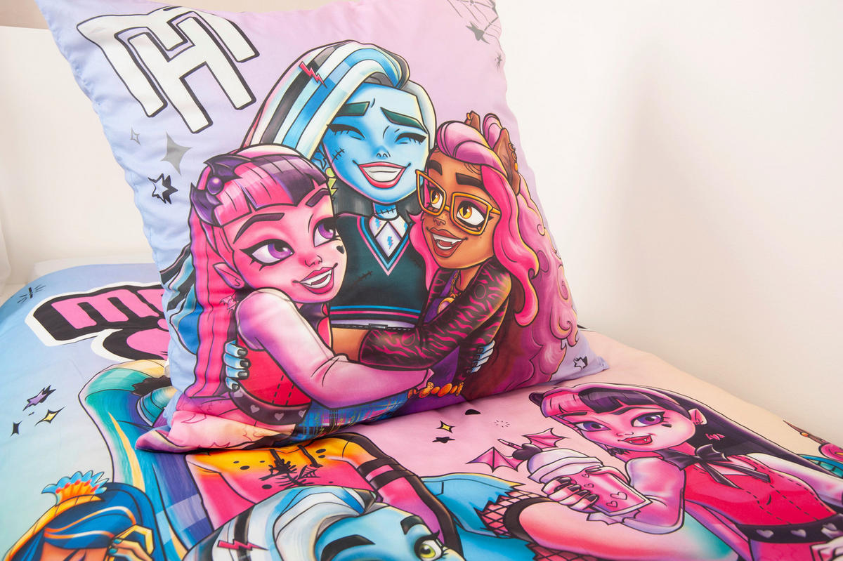 Baumwoll Wende Bettwäsche Monster High Renforce Multi Baumwolle B/L: ca. 135x200 cm Monster High - Multi (135,00/200,00cm)