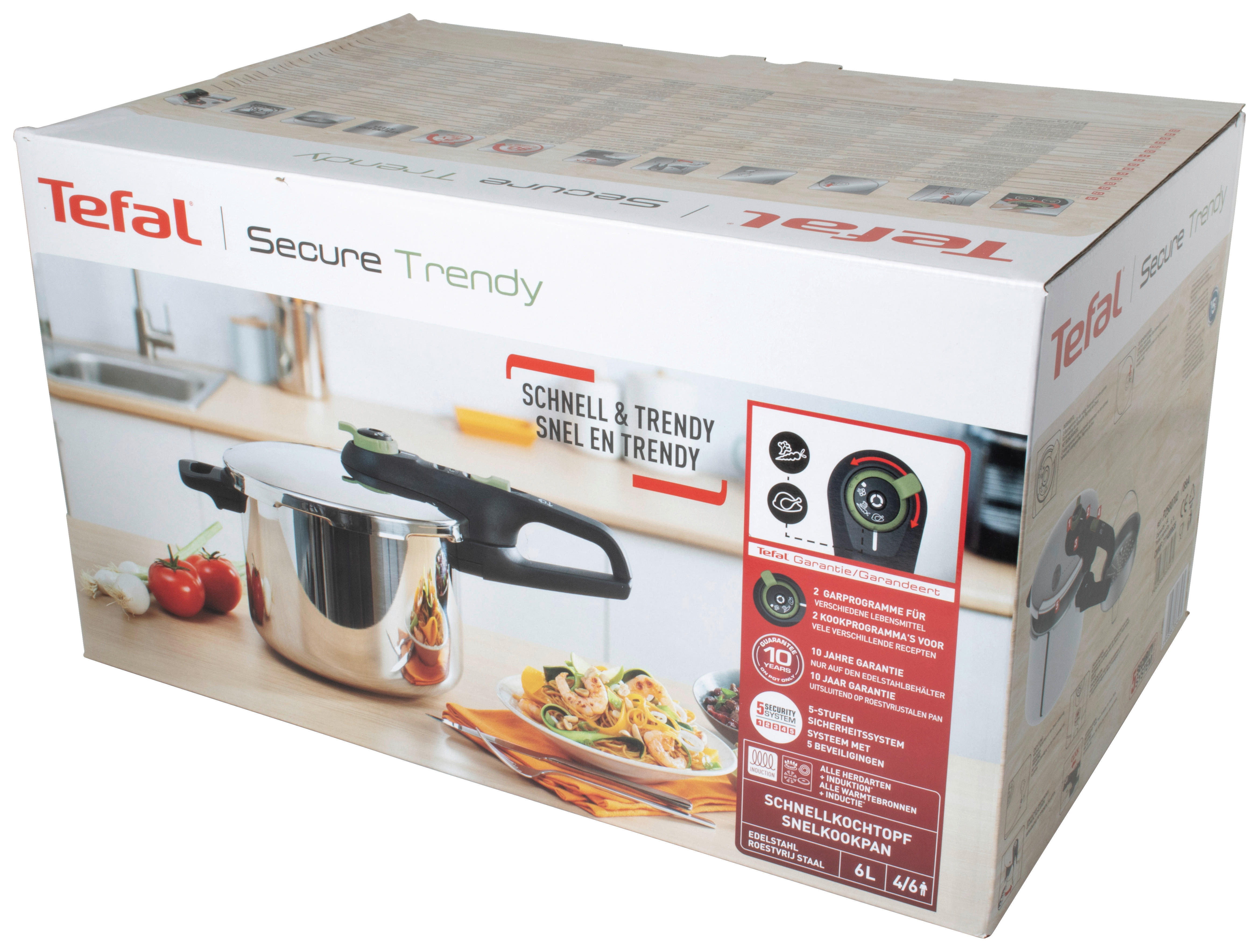 Tefal Schnellkochtopf Secure Trendy silb...