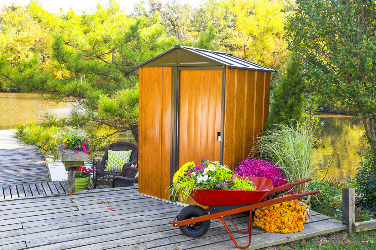 Spacemaker Gartenhaus braun B/H/L: ca. 151x198x122 cm Gartenhaus - braun (122,00/151,00/198,00cm) - Spacemaker