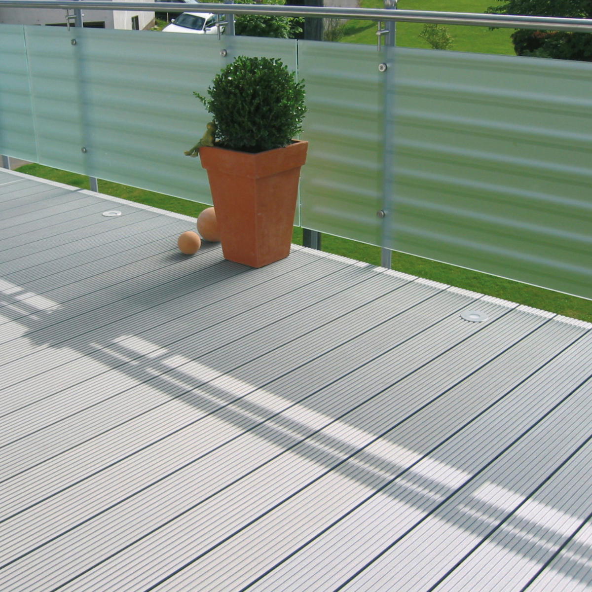 Kovalex WPC-Terrassendielen Komplettset grau B/L: ca. 210x300 cm Kovalex_WPC-Terrassenpaket 210x300 - grau (210,00/300,00cm) - Kovalex