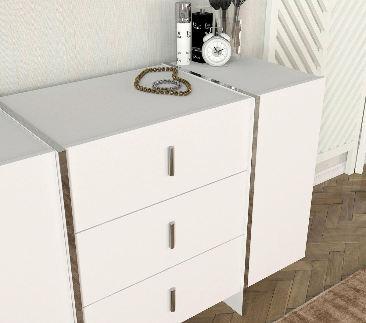 Kommode Veyron weiß B/H/T: ca. 120x78x44 cm Veyron - weiß (120,00/78,00/44,00cm) - moebel17