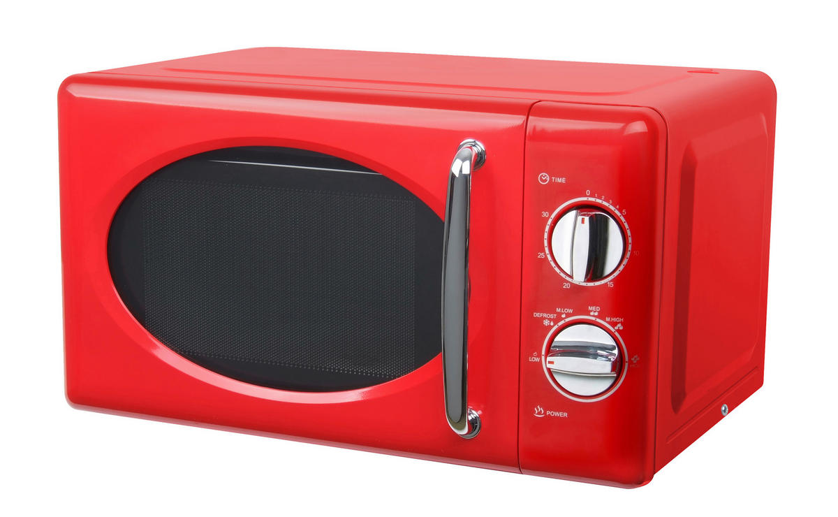 POCOline Mikrowelle 20MX30-L rot Metall B/H/T: ca. 45x26x35 cm ca. 20 l Mikrowelle_Neapel - rot (45,00/26,00/35,00cm) - POCOline