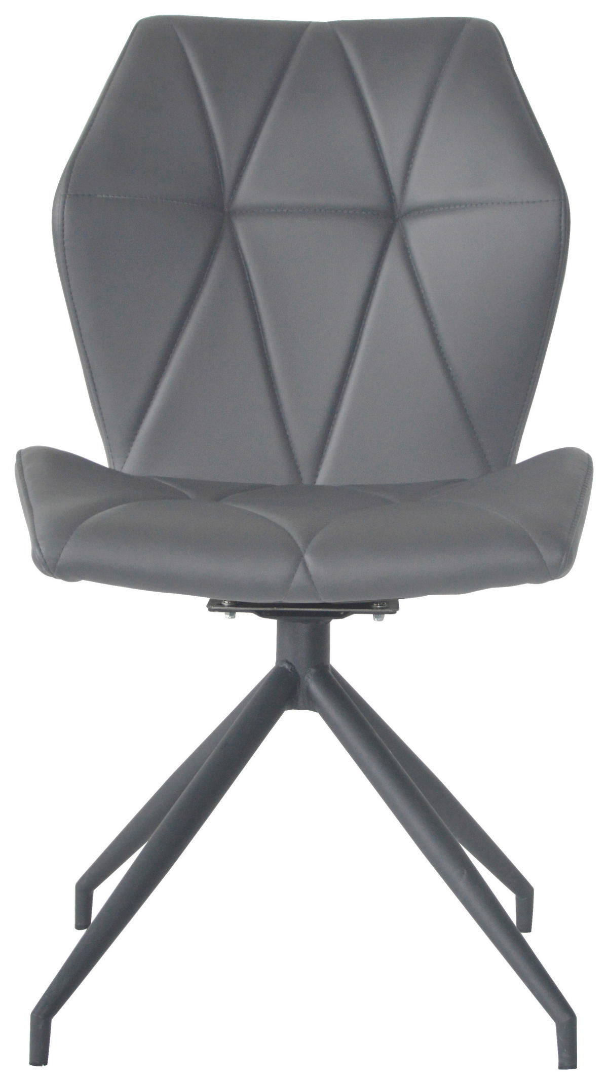 Stuhl IMKE  2er-Set grau schwarz Kunstleder Metall B/H/T: ca. 52x90,5x62 cm IMKE  2er-Set - schwarz/grau (52,00/90,50/62,00cm) - byLIVING